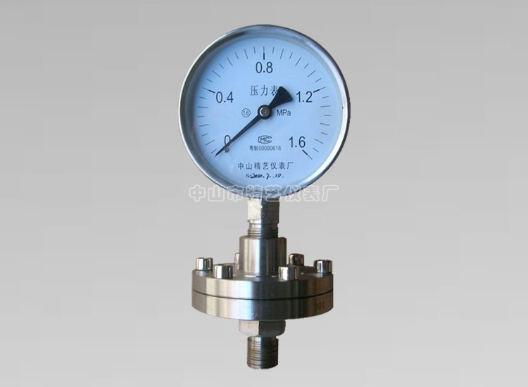 不銹鋼螺紋連接隔膜壓力表