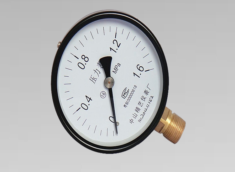 徑向鐵殼銅接頭壓力表