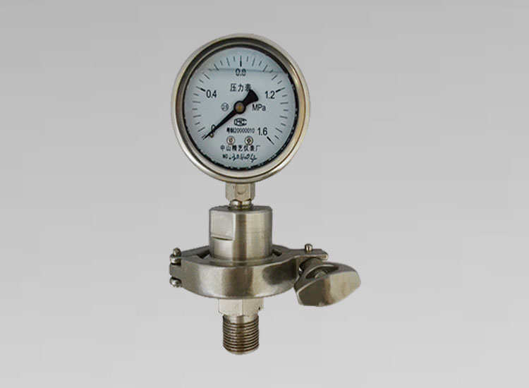 衛(wèi)生型不銹鋼隔膜壓力表Y-60
