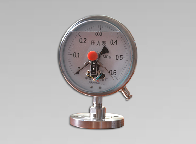 隔膜式法蘭耐震電接點壓力表YTXC-150 DN25 0~0.6MPa