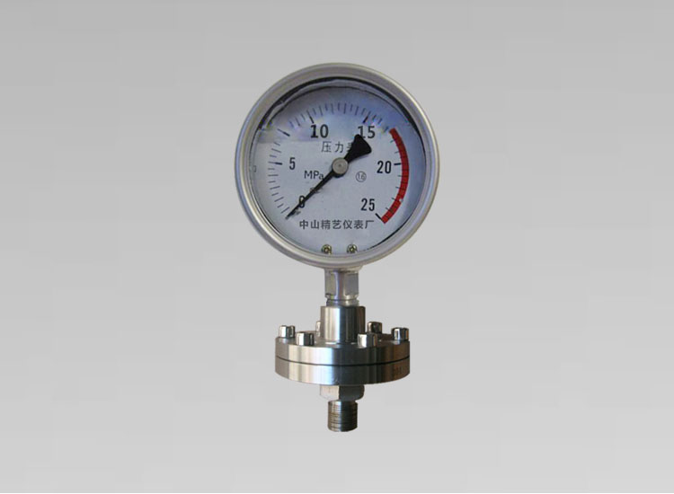 螺紋連接不銹鋼隔膜耐震壓力表YMNF-100 25MPA